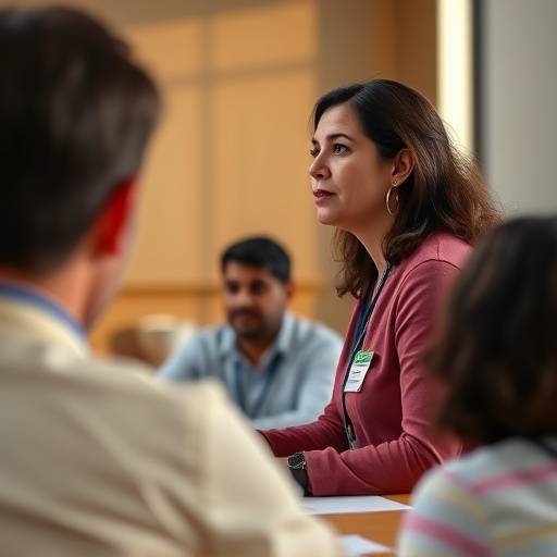 Dra. Isabel Ríos, fundadora de Elocuencia Viva, impartiendo una clase inaugural en 2018